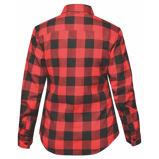 Ladies Black and Red Flannel Shirt by Unik Just for Bikers