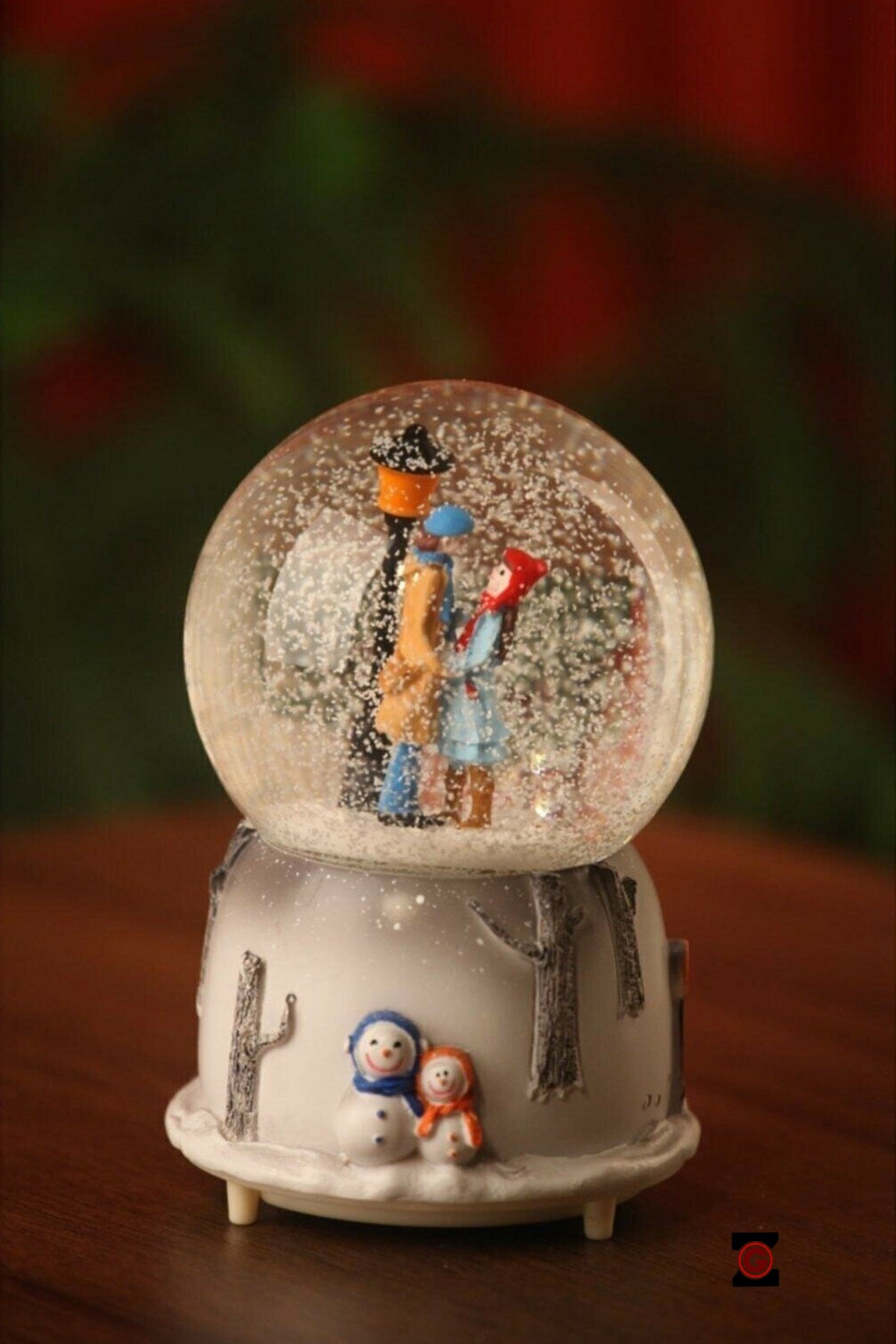 Enchanting Lovers Snow Globe by Beauty Care Bag