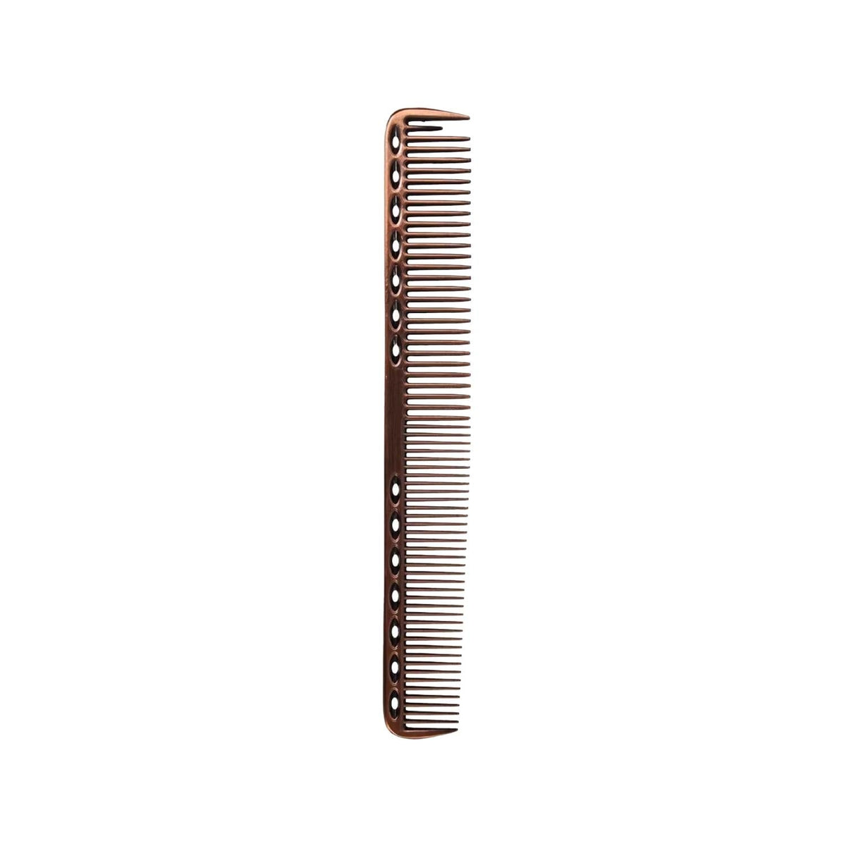 Trina Single Aluminium Hair Comb Bronze 03 - Durable Aluminium Hair Comb for Detangling and Styling by Beauty Care Bag