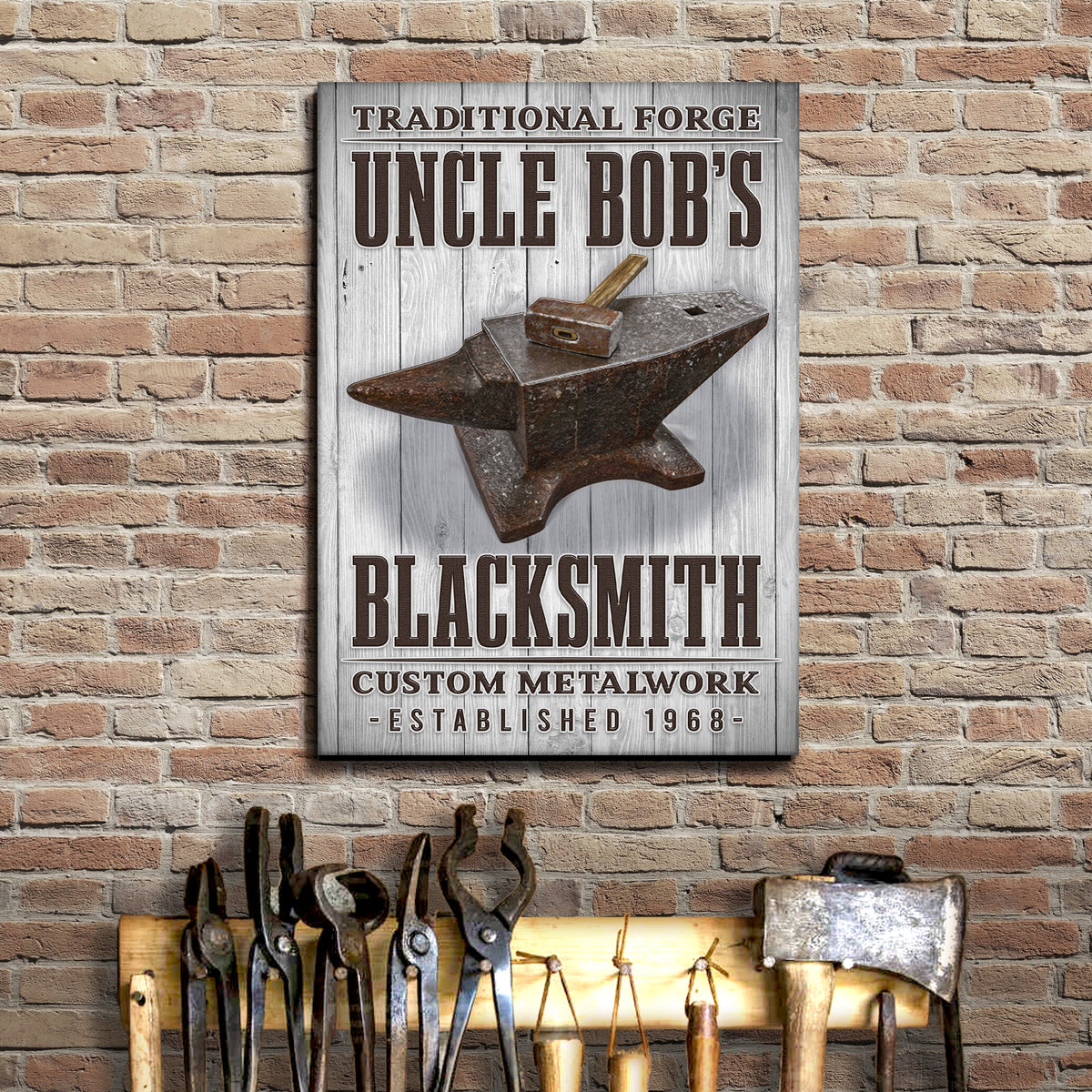 Traditional Forger Blacksmith Sign by Tailored Canvases