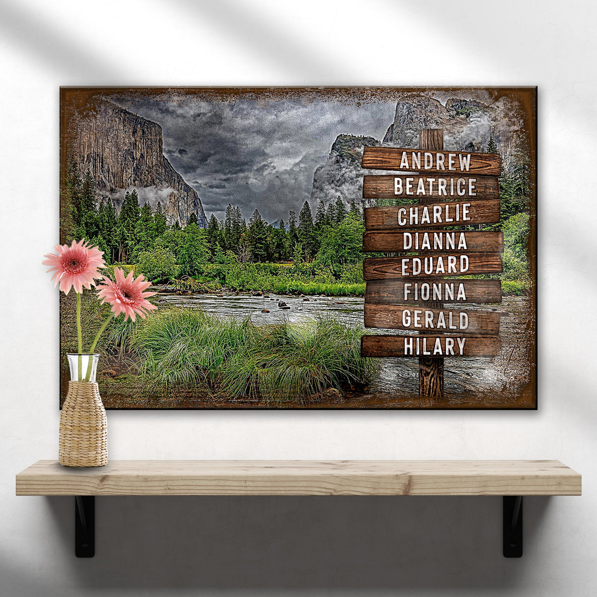 Lake Family Name Sign by Tailored Canvases