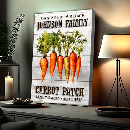 Locally Grown Carrot Patch Sign by Tailored Canvases