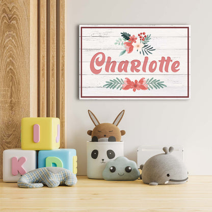 Flower Kids Room Sign by Tailored Canvases