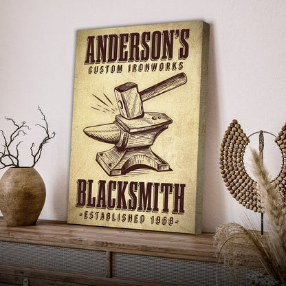 Custom Ironworks Blacksmith Sign by Tailored Canvases