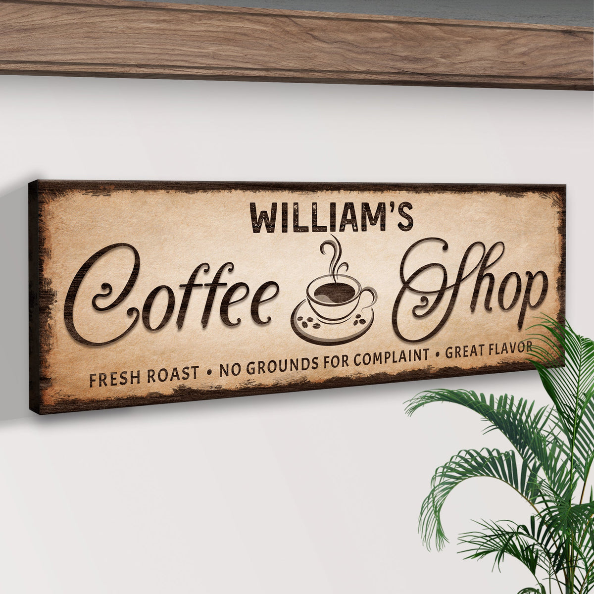 Coffee Shop Sign III by Tailored Canvases