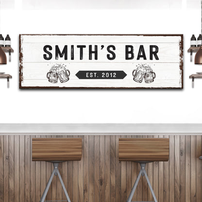 Family Bar Sign by Tailored Canvases