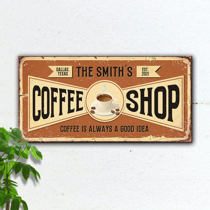 Coffee Shop Sign IV by Tailored Canvases