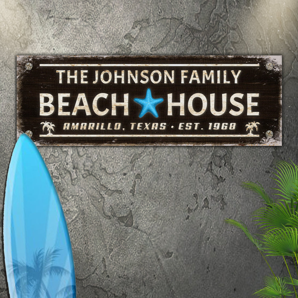 Family Beach House Sign III by Tailored Canvases