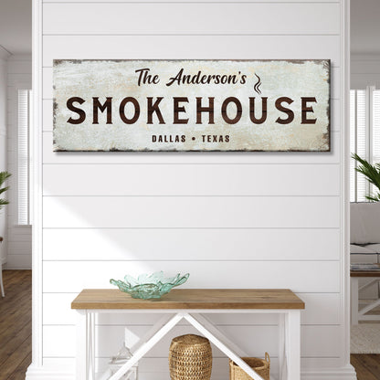 Family Smokehouse Sign by Tailored Canvases