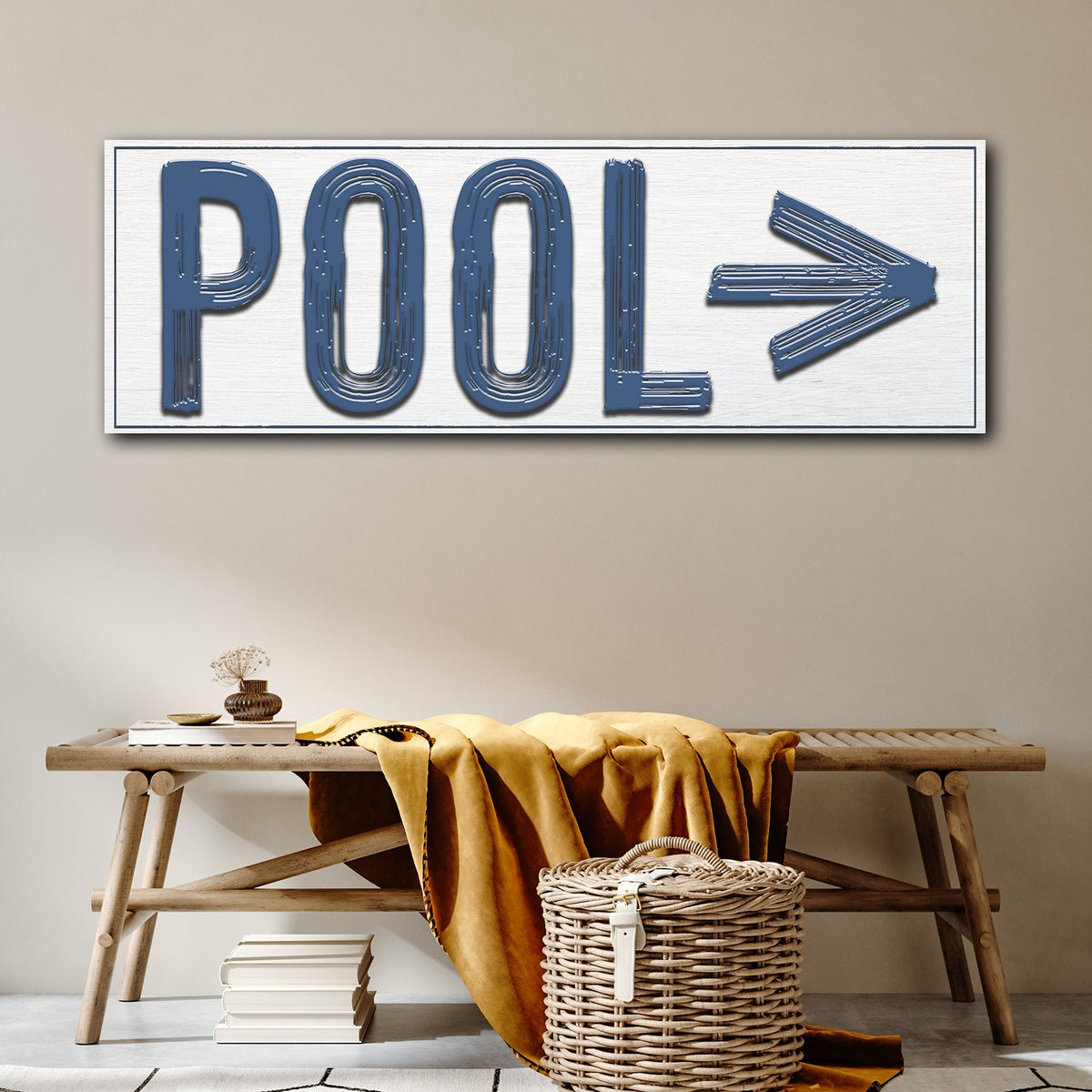 Pool Arrow Sign by Tailored Canvases