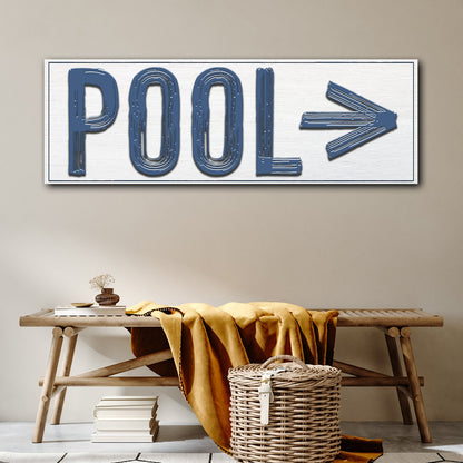 Pool Arrow Sign by Tailored Canvases