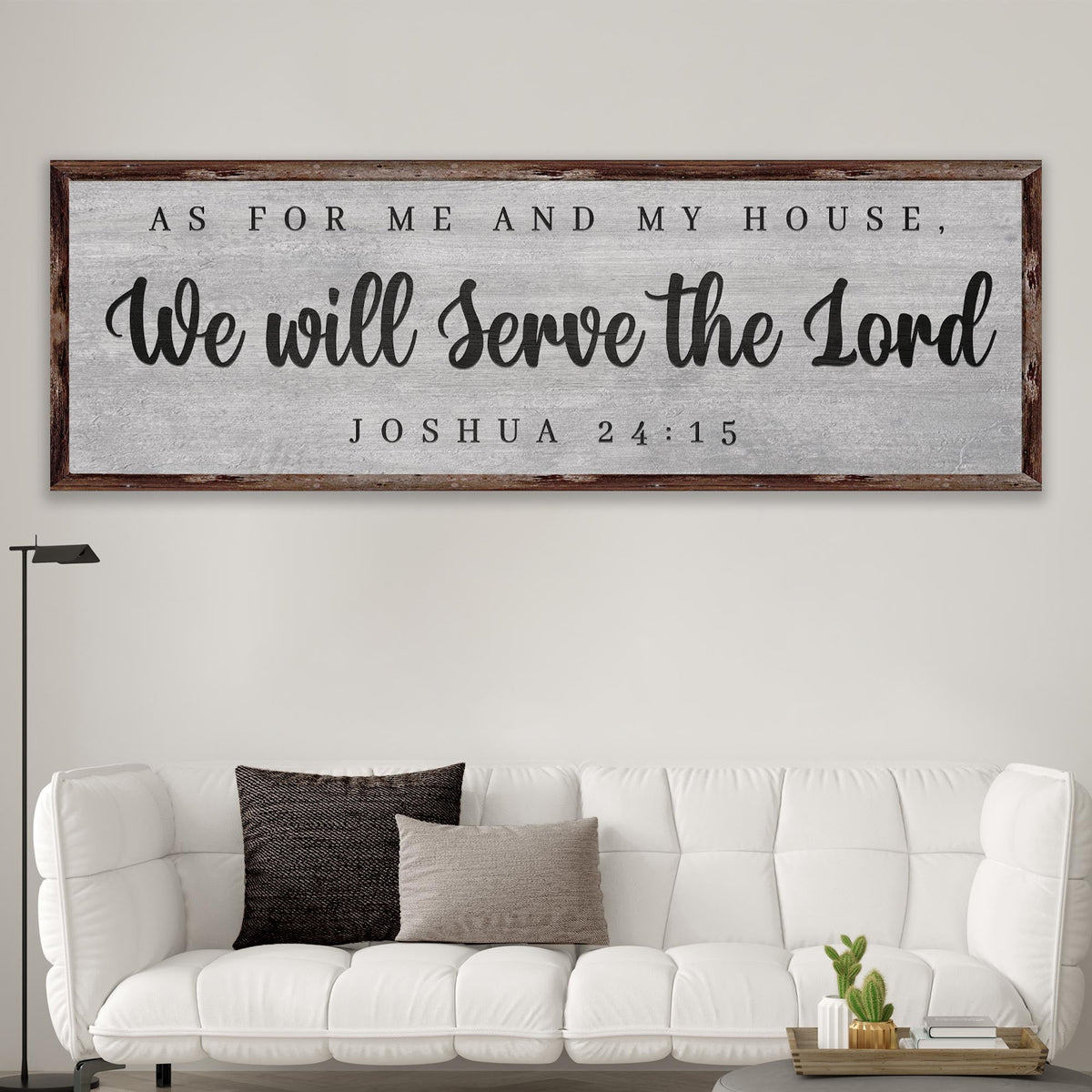 Joshua 24:15 - We Will Serve The Lord Sign IV by Tailored Canvases