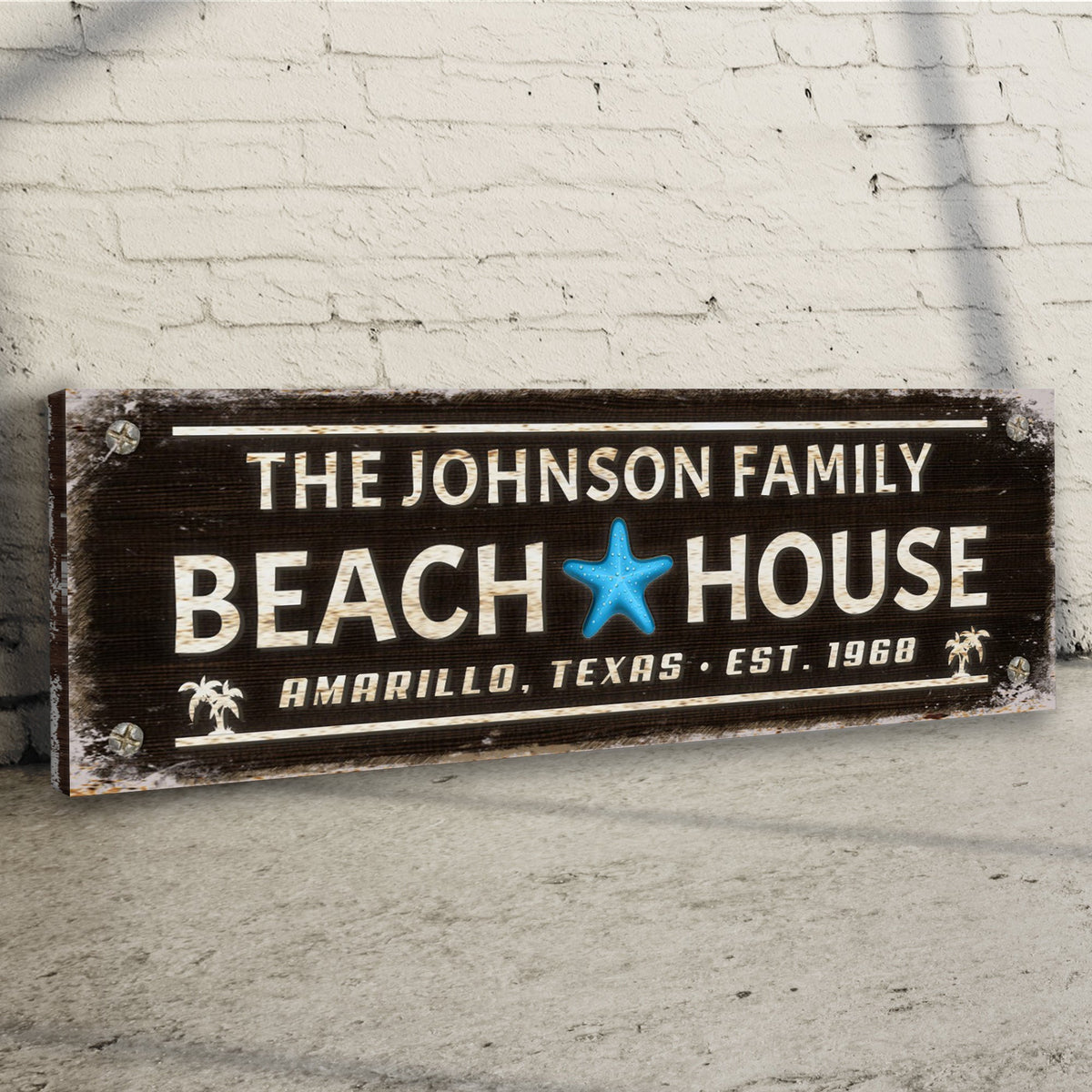 Family Beach House Sign III by Tailored Canvases