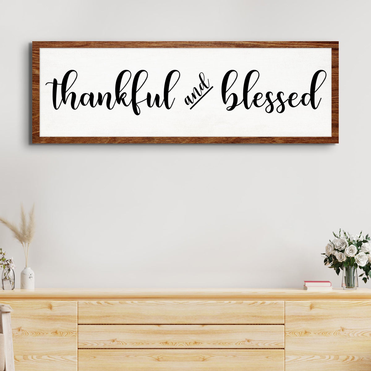 Thankful And Blessed Sign by Tailored Canvases