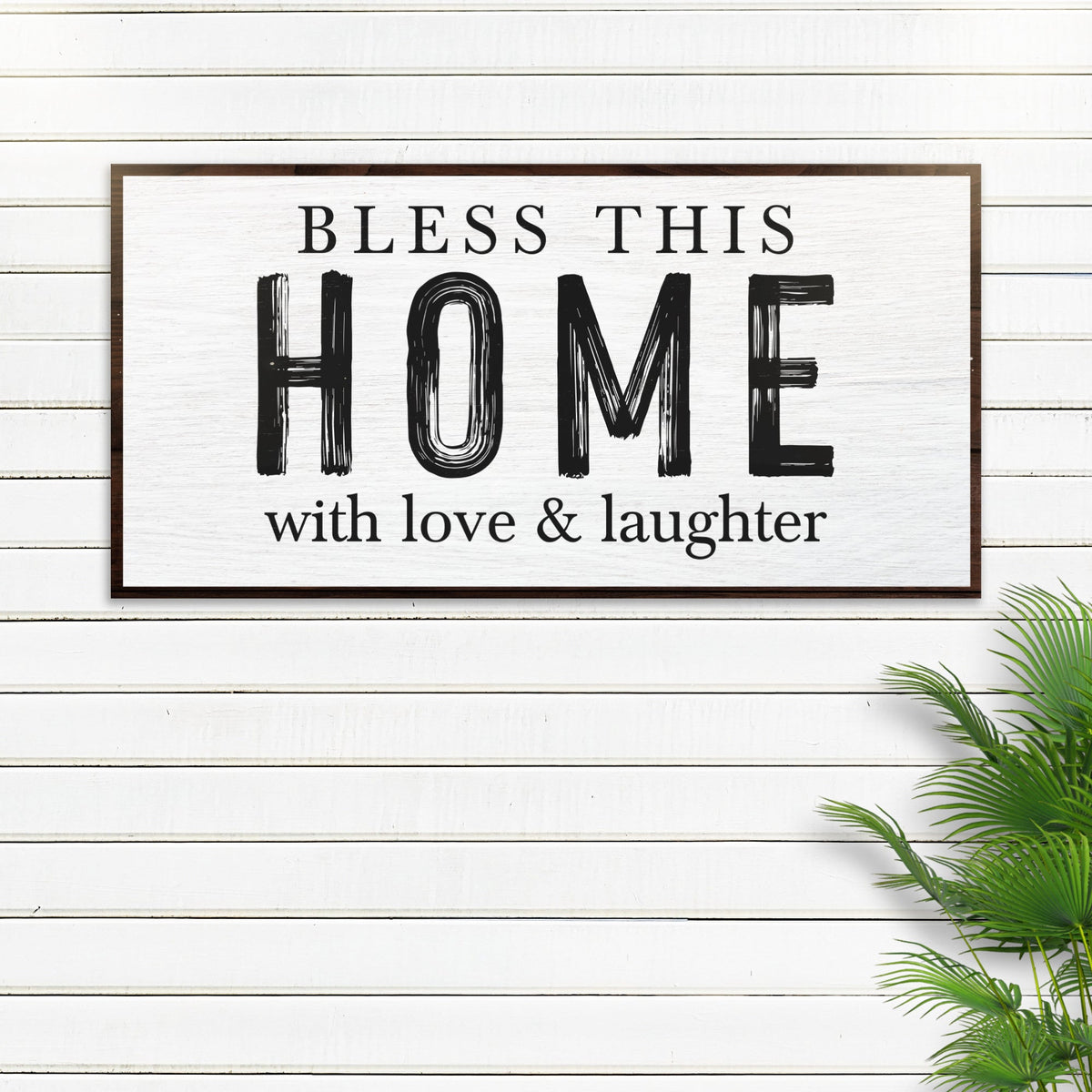 Bless This Home With Love And Laughter Sign III by Tailored Canvases