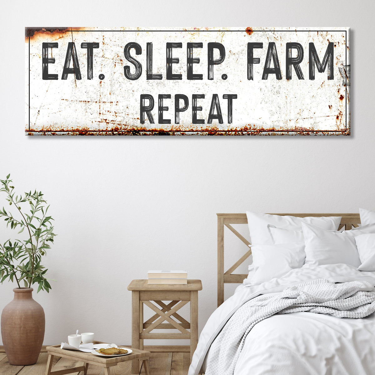 Eat Sleep Farm Repeat Sign by Tailored Canvases
