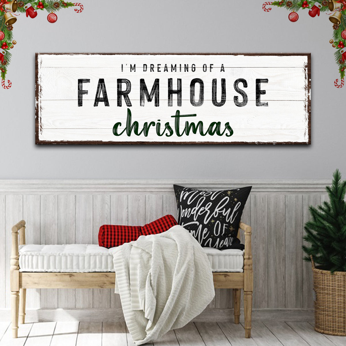 Farmhouse Christmas Sign by Tailored Canvases