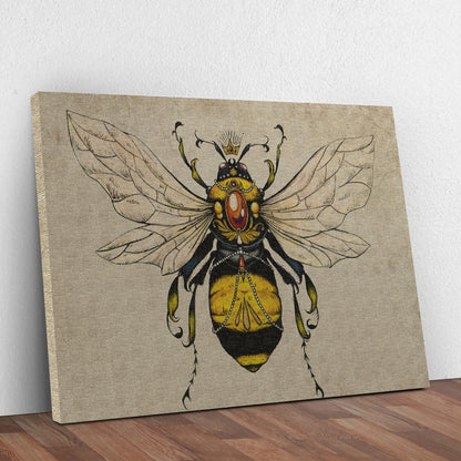 Vintage Queen Bee Canvas Wall Art by Tailored Canvases
