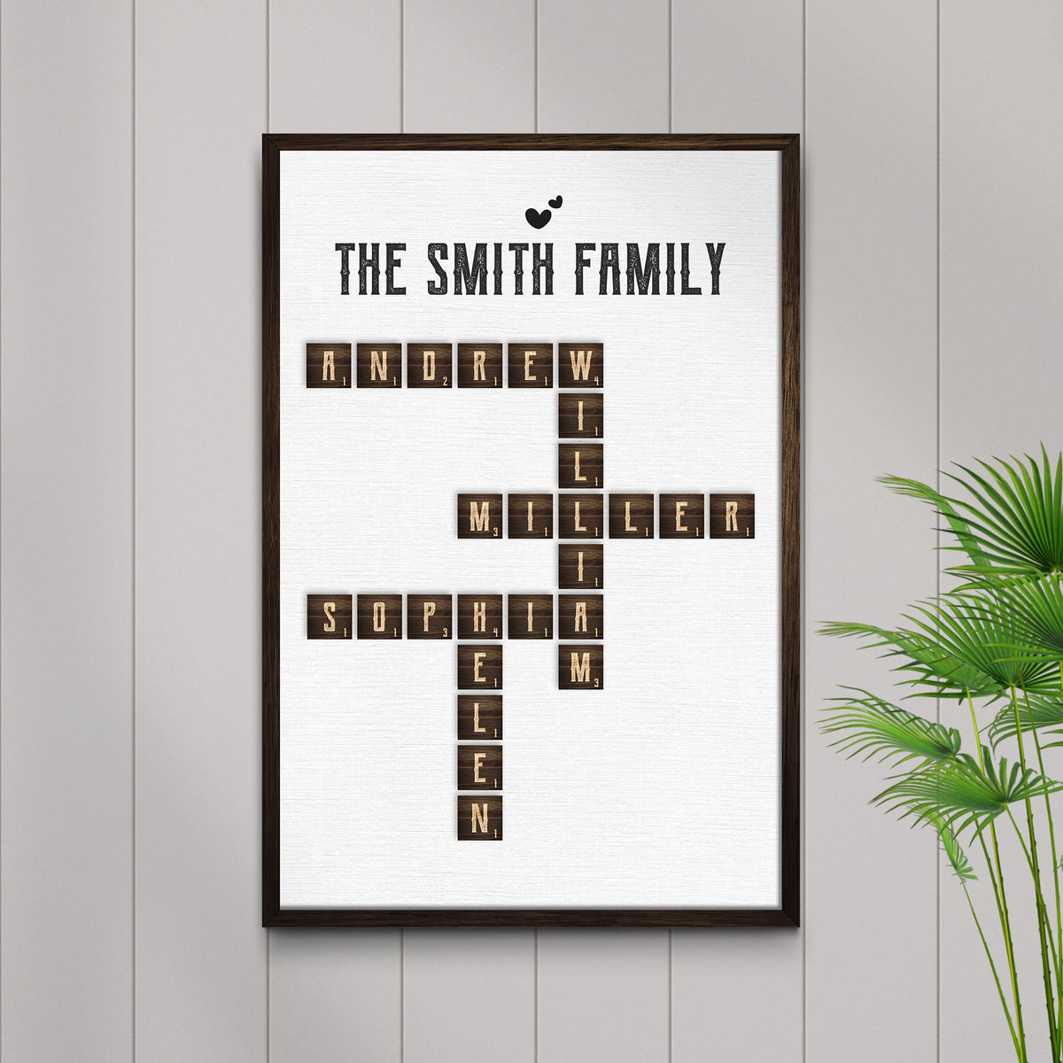 Scrabble Family Name Sign by Tailored Canvases