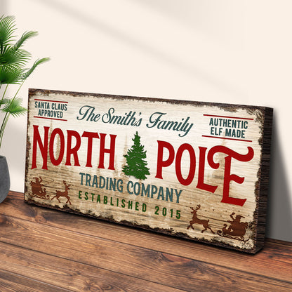 Christmas Trading Co Sign by Tailored Canvases