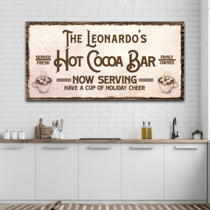 Have A Cup Of Holiday Cheer Hot Cocoa Bar Sign by Tailored Canvases
