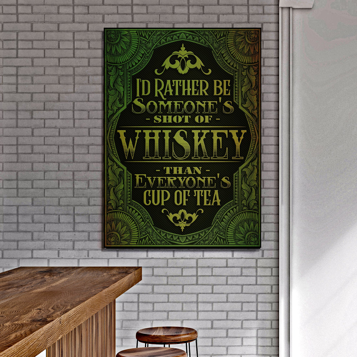 Whiskey Sign by Tailored Canvases