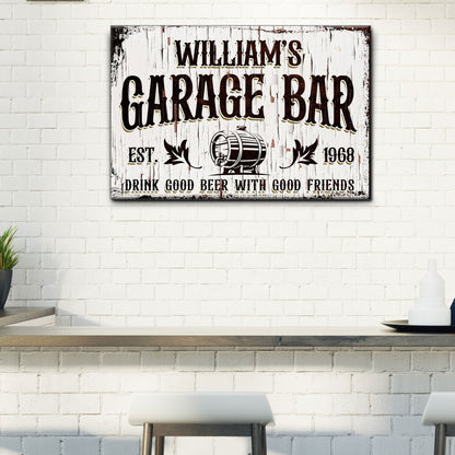 Garage Bar Rustic Wood Sign by Tailored Canvases