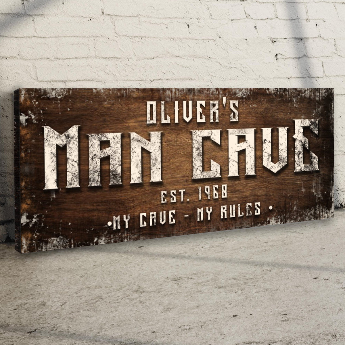 Man Cave My Cave My Rules Sign by Tailored Canvases