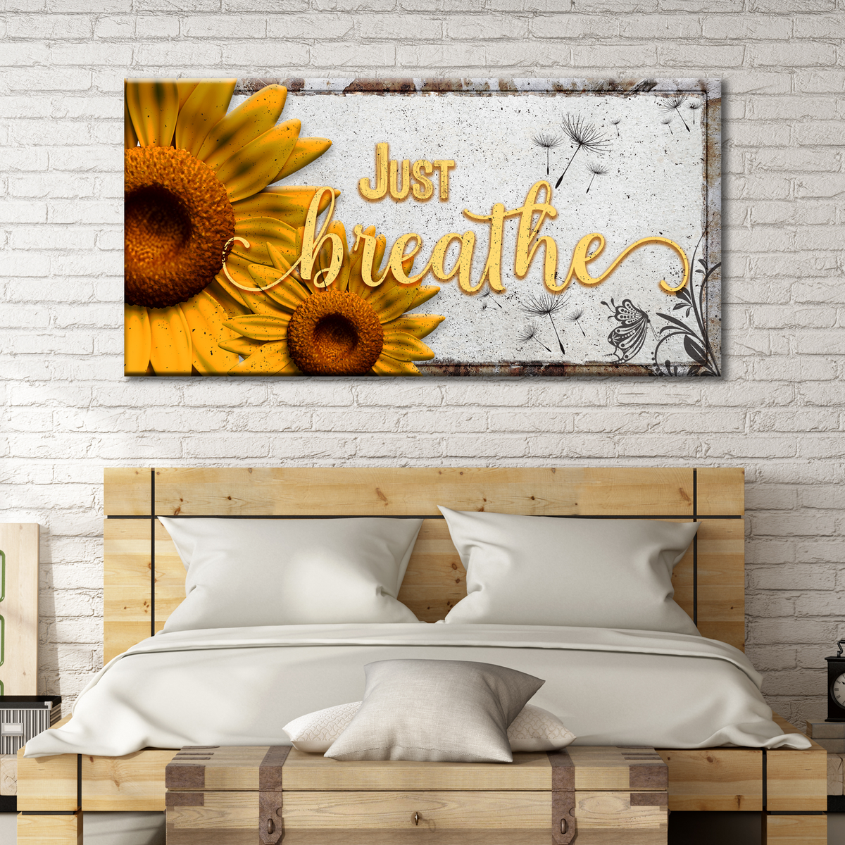 Just Breathe Sign by Tailored Canvases