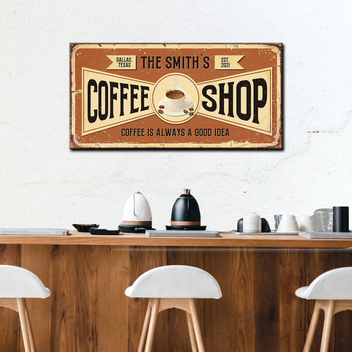 Coffee Shop Sign IV by Tailored Canvases