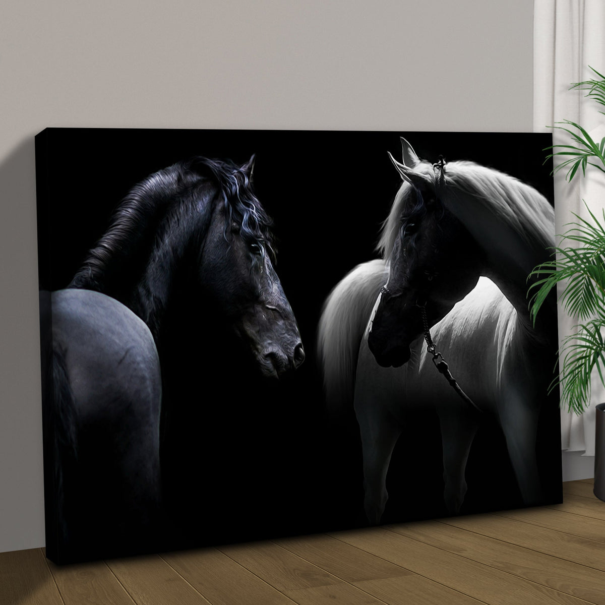 Monochromatic Horses Canvas Wall Art by Tailored Canvases