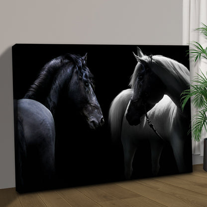 Monochromatic Horses Canvas Wall Art by Tailored Canvases