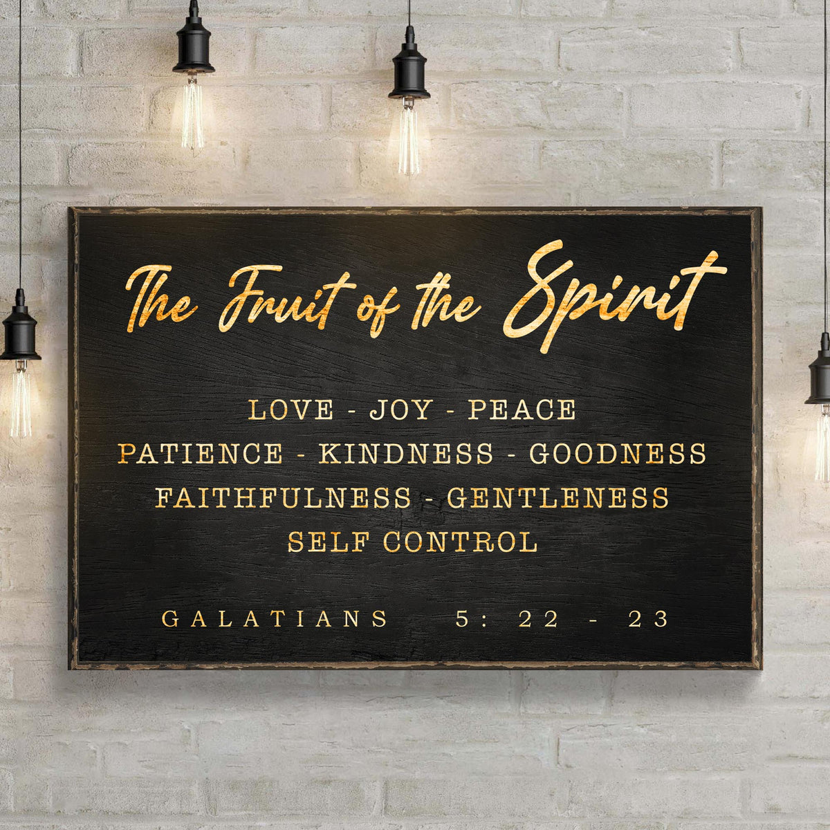 Galatians 5:22-23 - The Fruit Of The Spirit Sign by Tailored Canvases