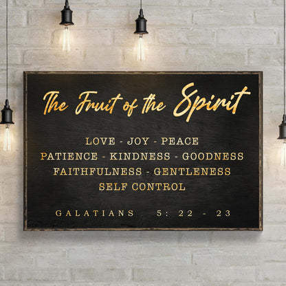 Galatians 5:22-23 - The Fruit Of The Spirit Sign by Tailored Canvases