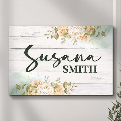 Floral Girls Room Sign by Tailored Canvases