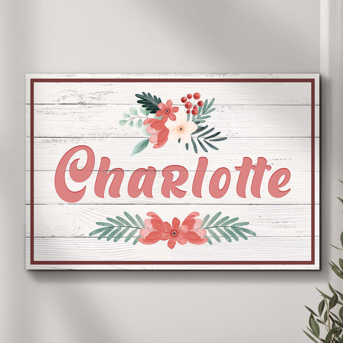 Flower Kids Room Sign by Tailored Canvases