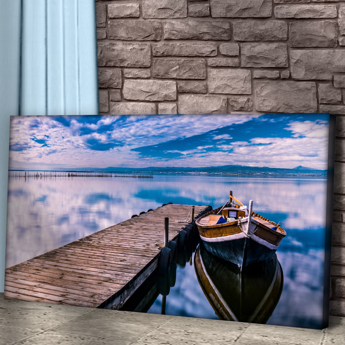 Boat Seascape Canvas Wall Art by Tailored Canvases