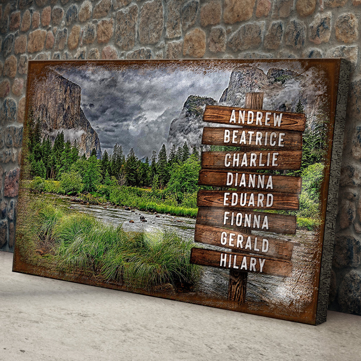 Lake Family Name Sign by Tailored Canvases