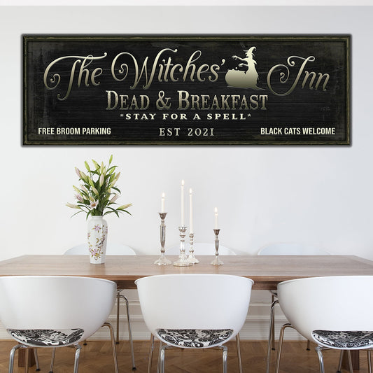 The Witches Inn Sign by Tailored Canvases