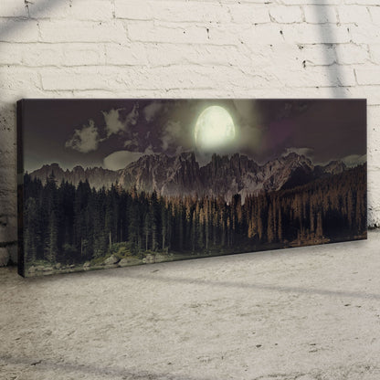 Full Moon Setting Canvas Wall Art by Tailored Canvases