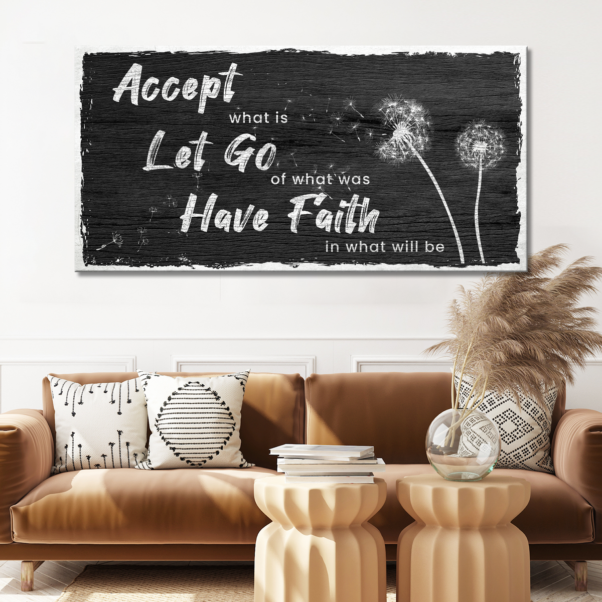 Accept, Let Go, Have Faith Sign by Tailored Canvases