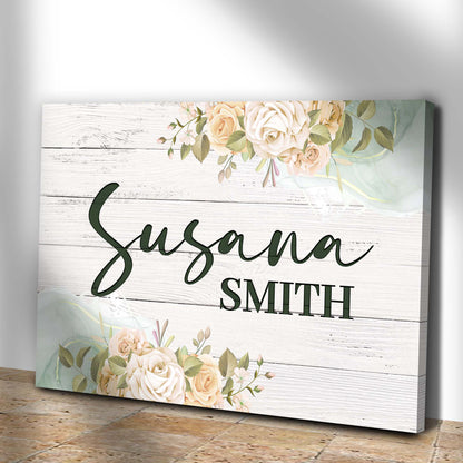 Floral Girls Room Sign by Tailored Canvases