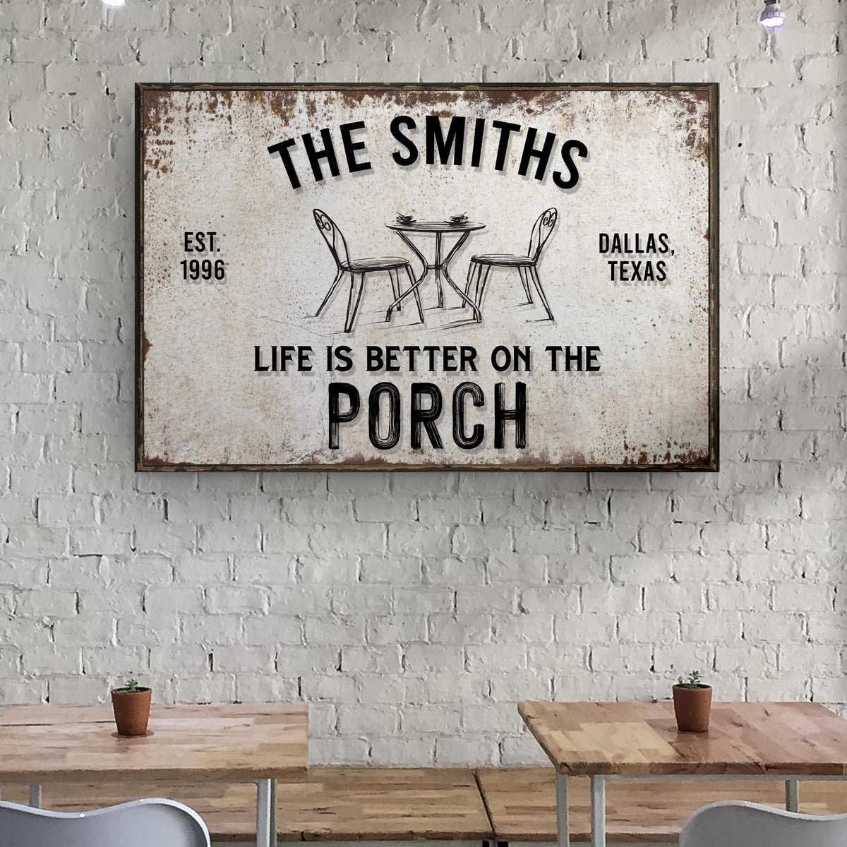 Life Is Better On The Porch Sign by Tailored Canvases