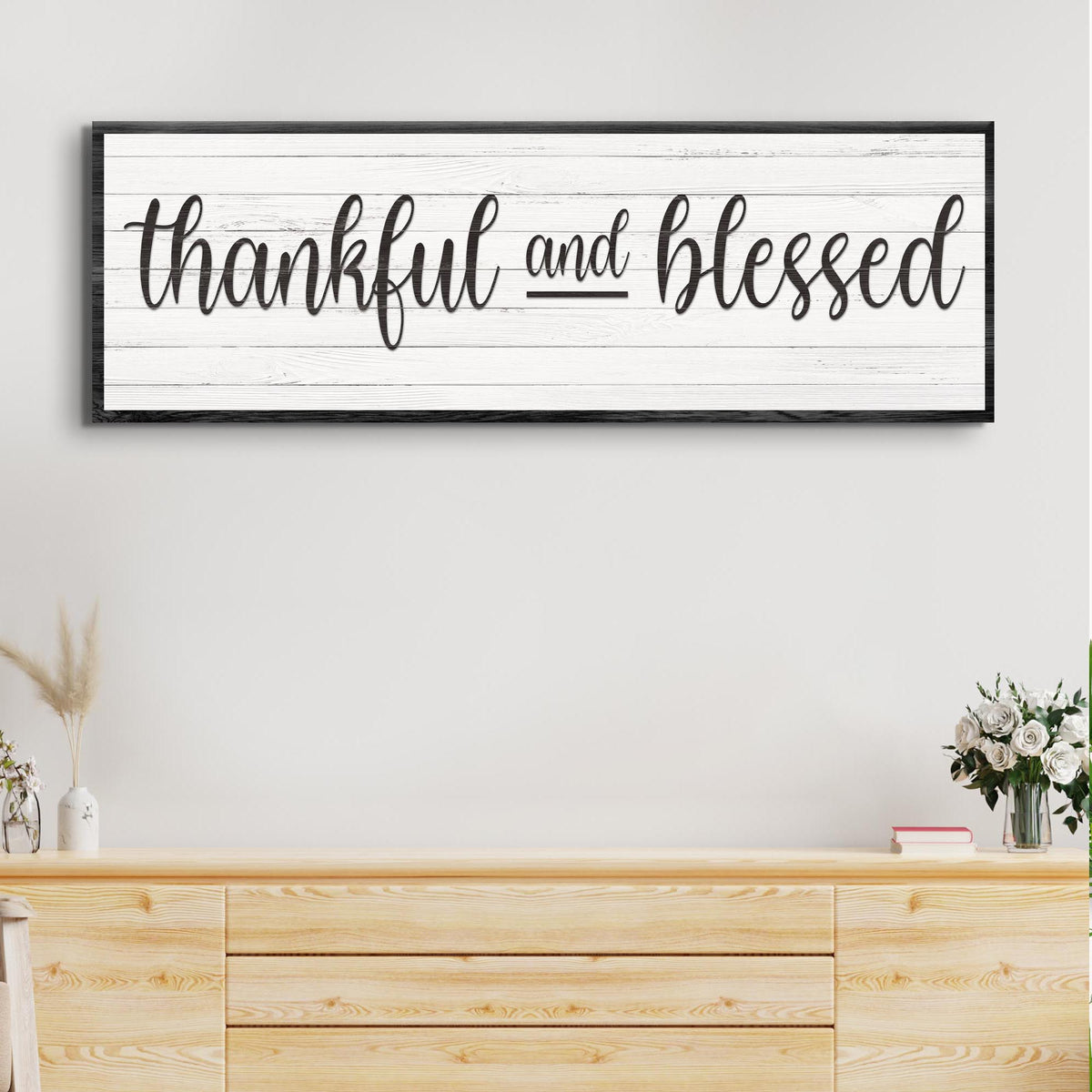 Thankful And Blessed Sign III by Tailored Canvases