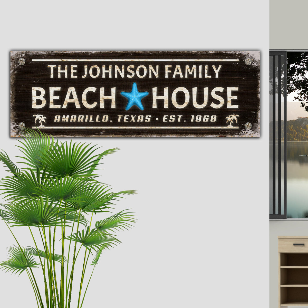 Family Beach House Sign III by Tailored Canvases