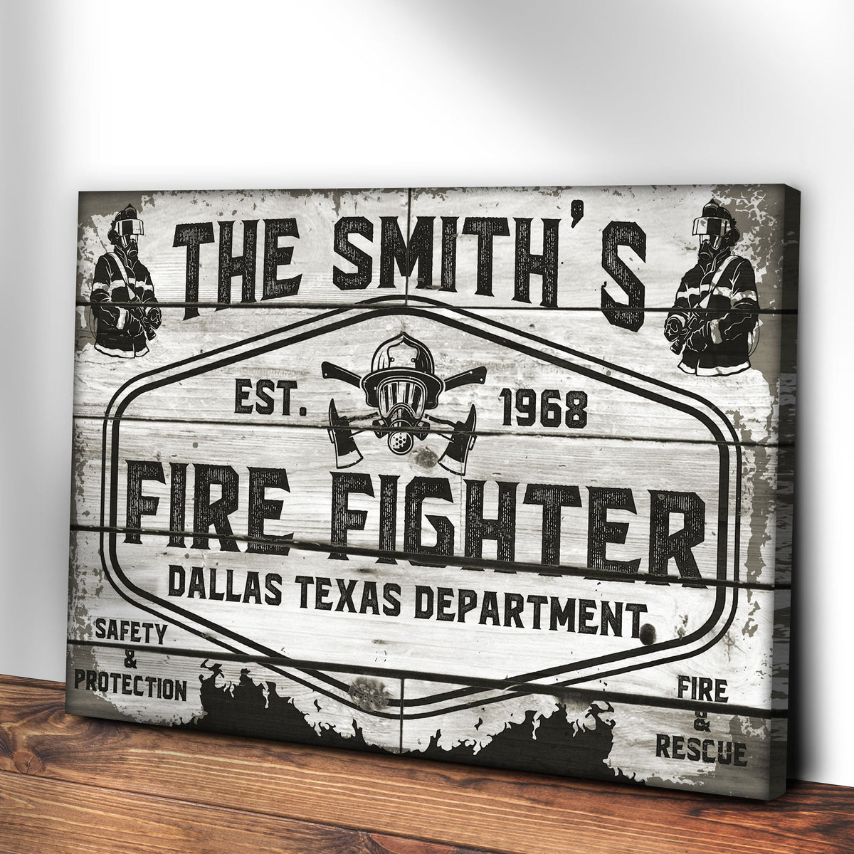 Fire & Rescue Fire Fighter Sign by Tailored Canvases