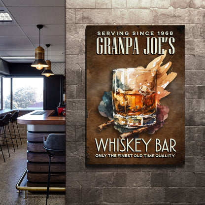 Only The Finest Whiskey Bar Sign by Tailored Canvases