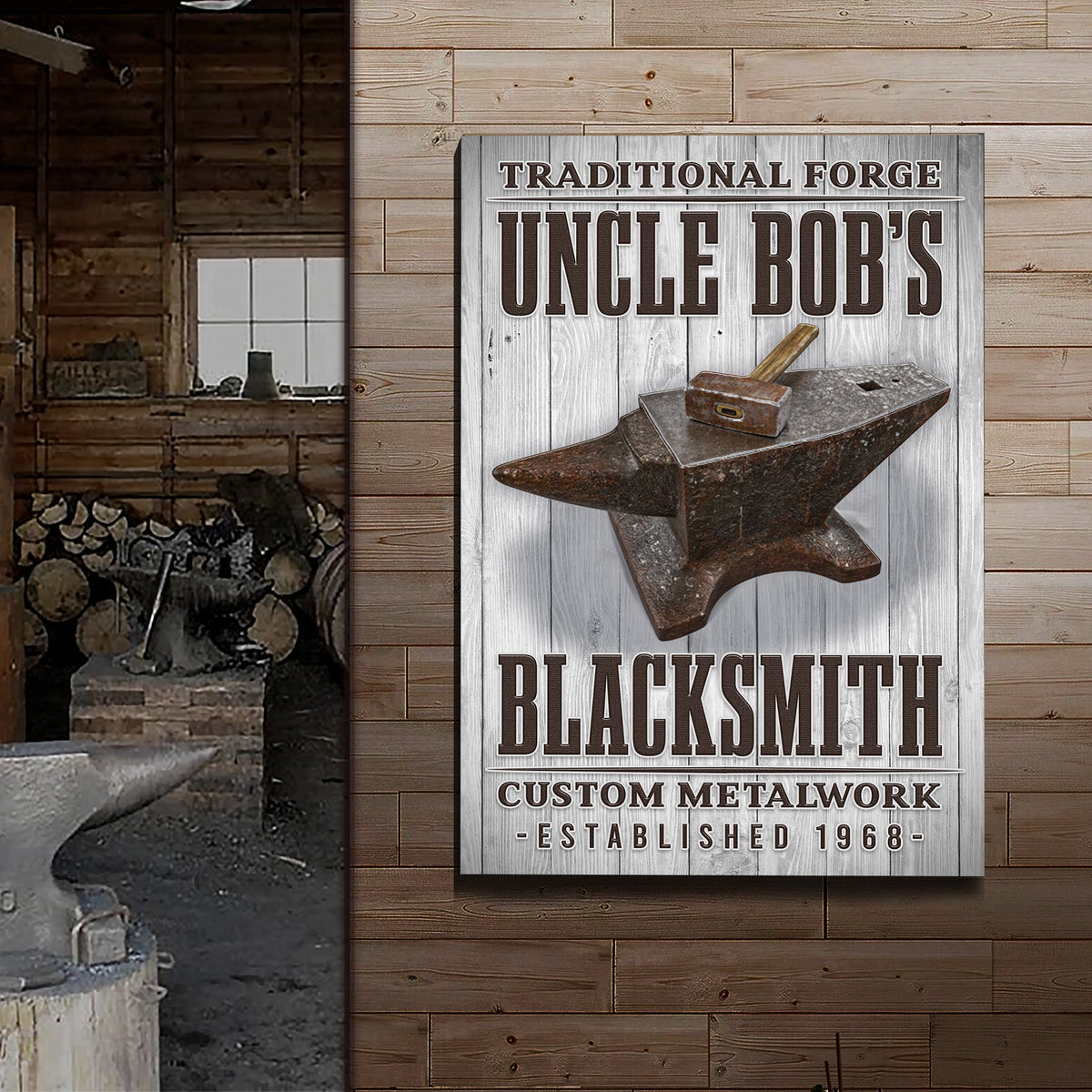 Traditional Forger Blacksmith Sign by Tailored Canvases