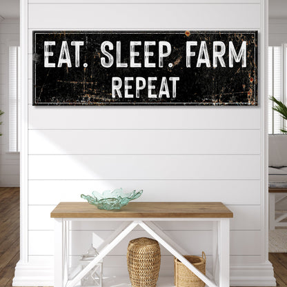 Eat Sleep Farm Repeat Sign by Tailored Canvases