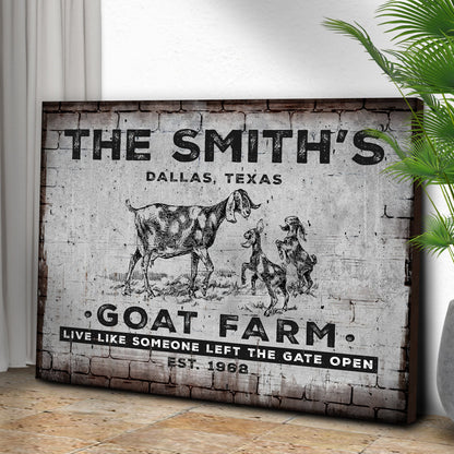 Goat Farm Sign II by Tailored Canvases